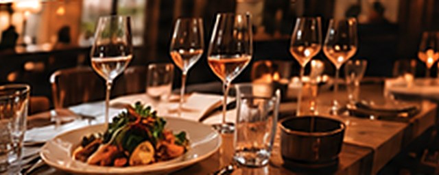 Candlelit dinner table at Via Carota